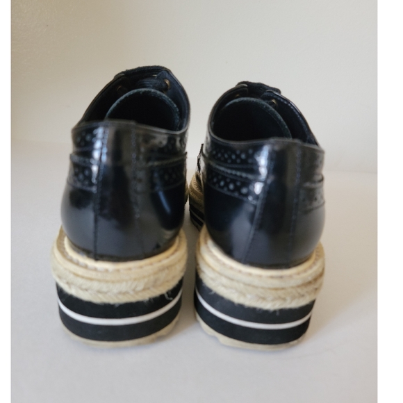 🔥SOLD🔥PRADA Wingtip Espadrilles Oxford Women's Shoes - Picture 4 of 12